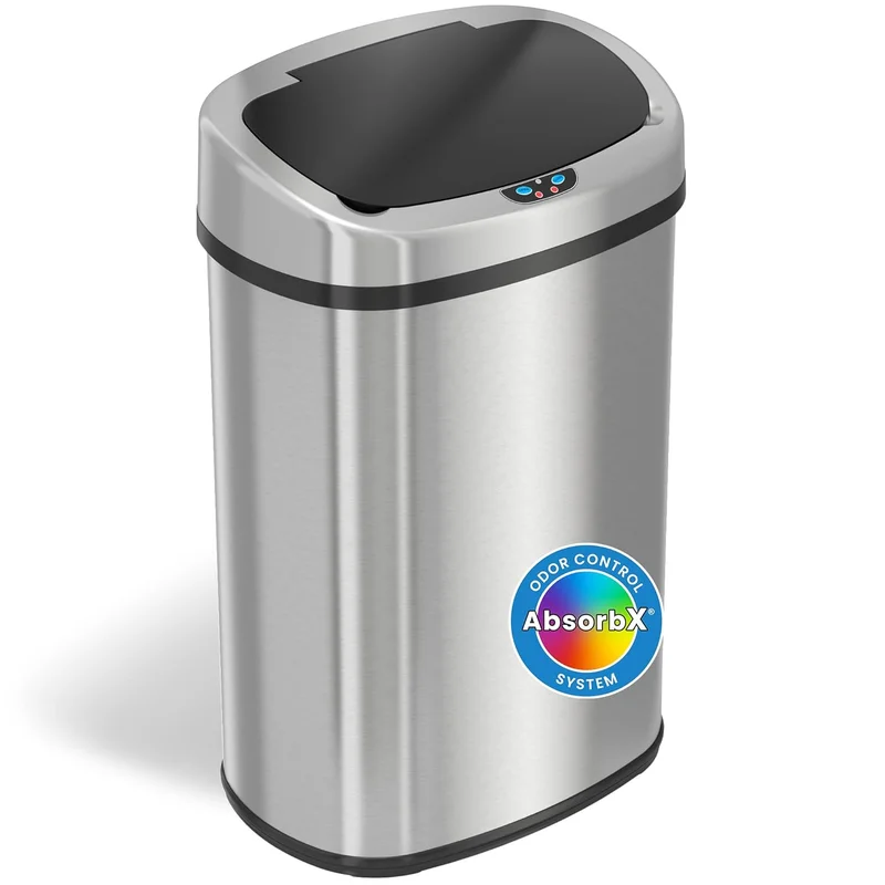 iTouchless SensorCan 13 Gallon Stainless Steel Trash Can - Rank 6 in Best Automatic Trash Can of 2025