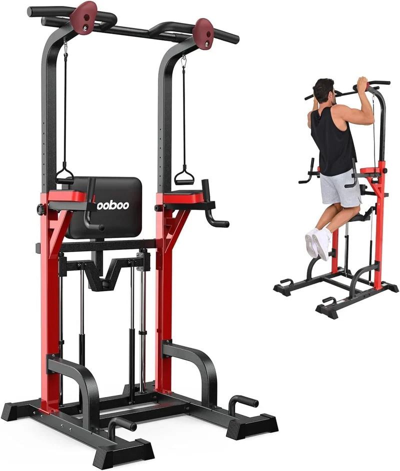 Pooboo Power Tower Dip Station Pull Up Bar - Rank 10 in Best Pull Up Tower of 2025