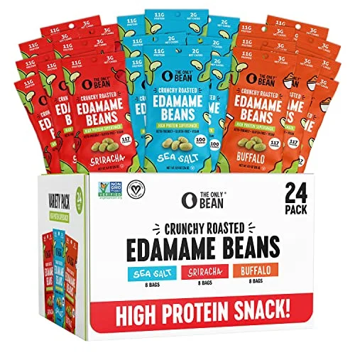 The Only Bean Crunchy Roasted Edamame Variety Pack - Rank 4 in Best Low Calorie Snack of 2025