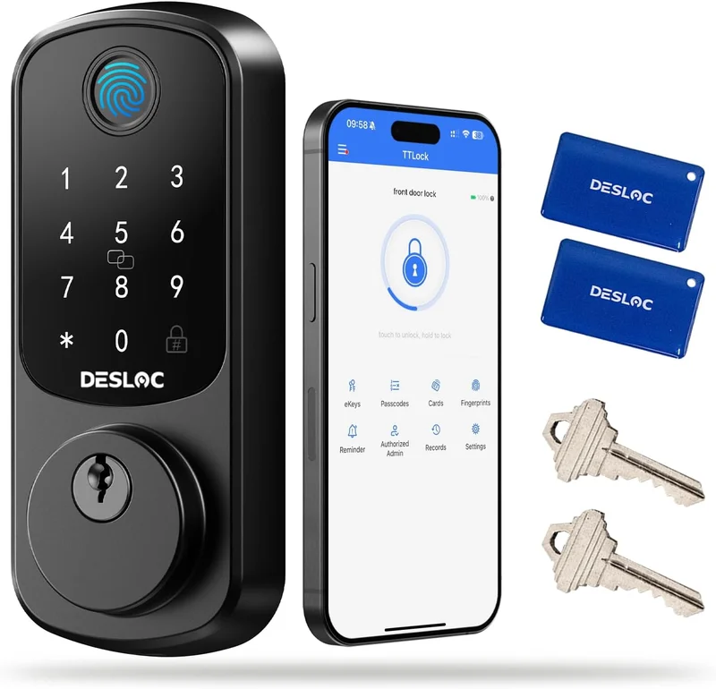 DESLOC B200 Smart Fingerprint Door Lock - Rank 10 in Best Electronic Deadbolt of 2025