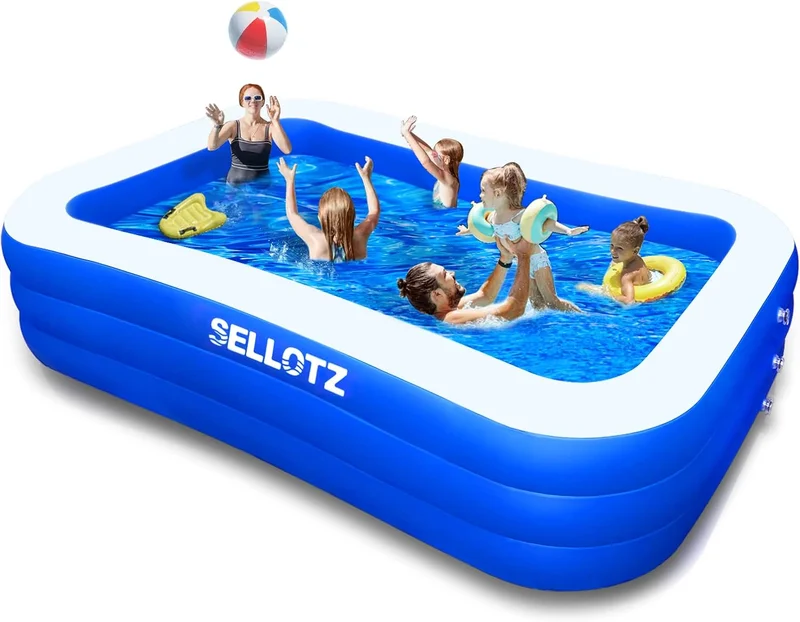 Sellotz Inflatable Family Pool - Rank 7 in Best Outdoor Swimming Pool of 2025