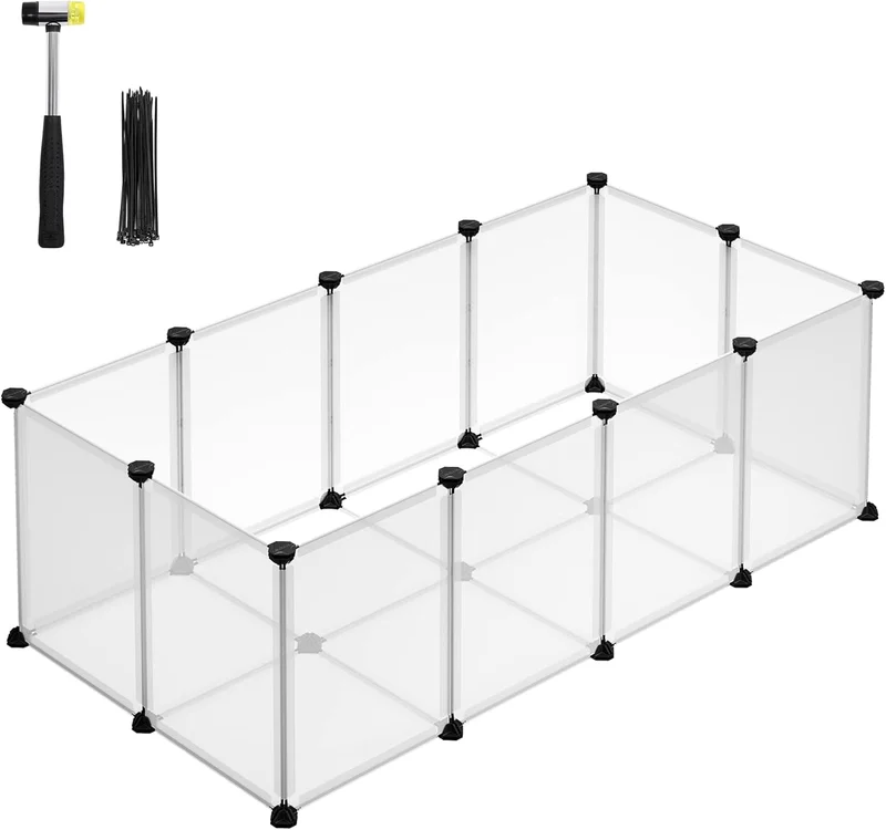 SONGMICS Pet Playpen with Floor, ULPC001W01 - Rank 4 in Best Animal Gate of 2025