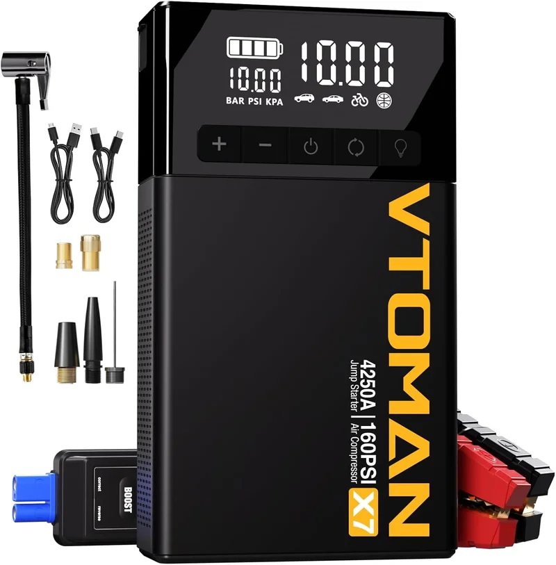 VTOMAN X7 Jump Starter and Air Compressor - Rank 6 in Best Jump Starter With Air Compressor of 2025