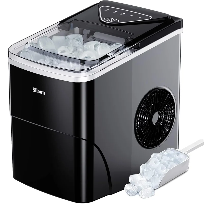 Silonn Ice Maker Countertop, 26lbs Self-Cleaning Machine - Rank 9 in Best Countertop Ice Machine of 2025