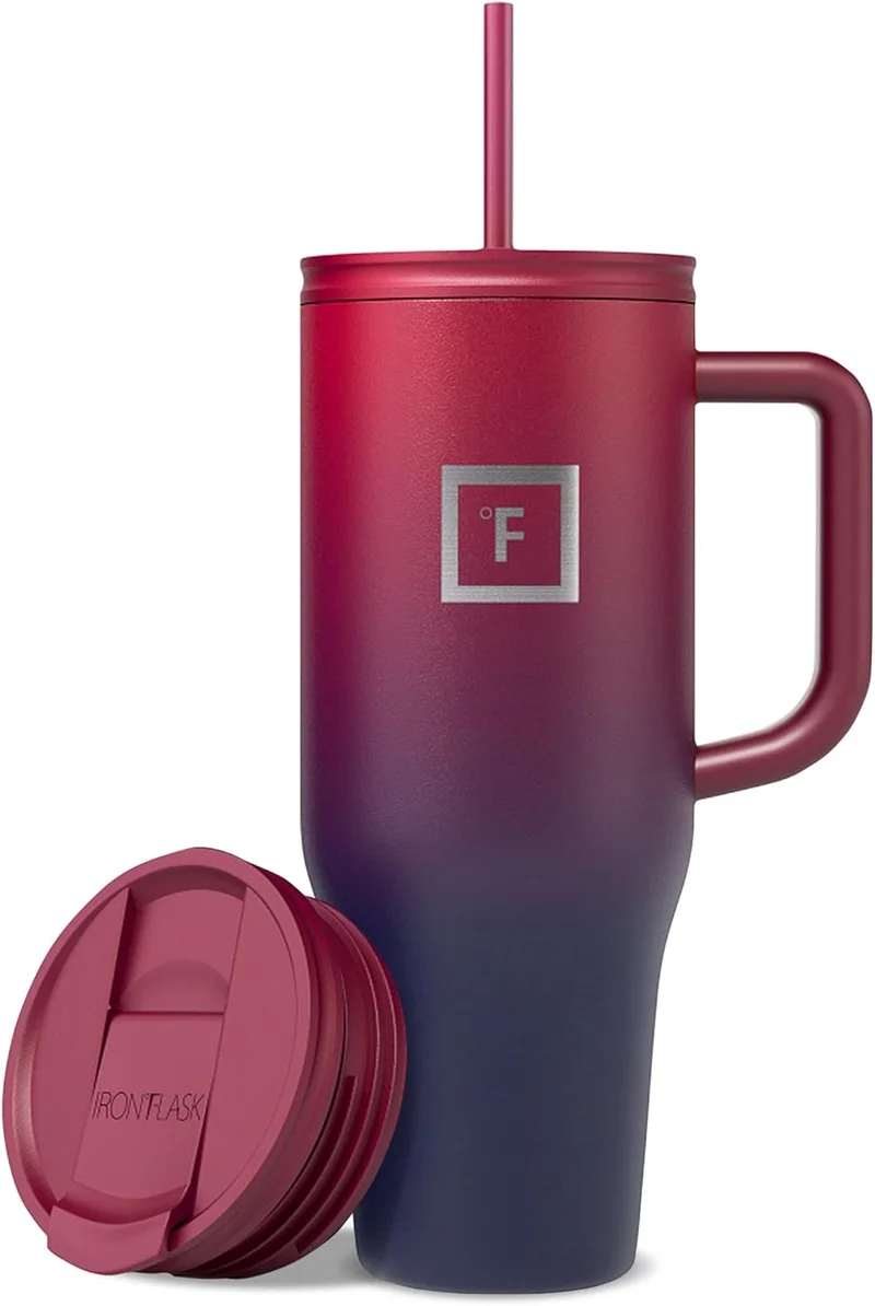 Iron Flask Co-Pilot Insulated Mug - Dark Rainbow 40 Oz - Rank 4 in Best Tumbler of 2025