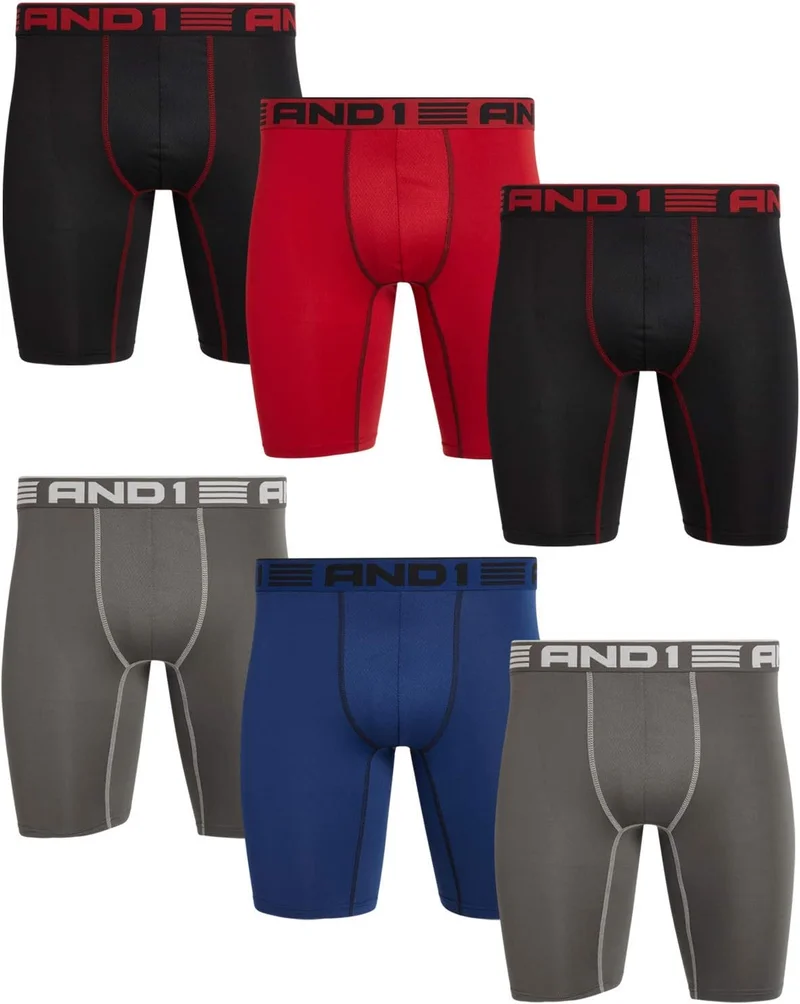 AND1 Men's Stretch Boxer Briefs 6-Pack - Rank 2 in Best Long Underwear For Men of 2025