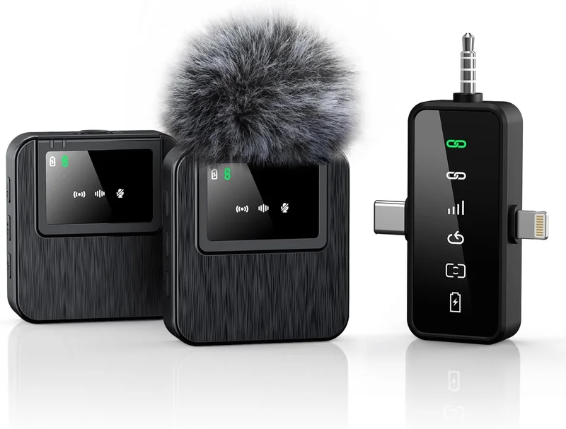 Bailixin 3-in-1 Wireless Lavalier Microphone - Rank 9 in Best Microphone For Streaming of 2025