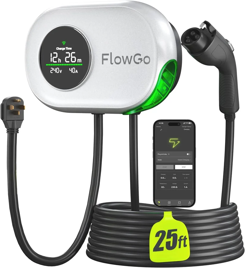 FlowGo Level 2 Smart EV Charger 40A - Rank 10 in Best Ev Car Charger Level 2 of 2025