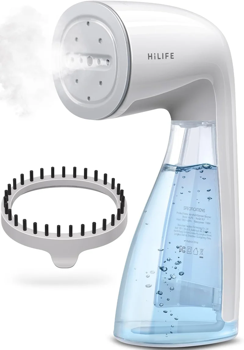 HiLIFE 1100W Clothes Steamer with 300ml Tank - Rank 8 in Best Steam Iron of 2025
