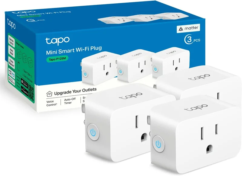 TP-Link Tapo P125M Smart Plug 3-Pack - Rank 5 in Best Smart Plug of 2025