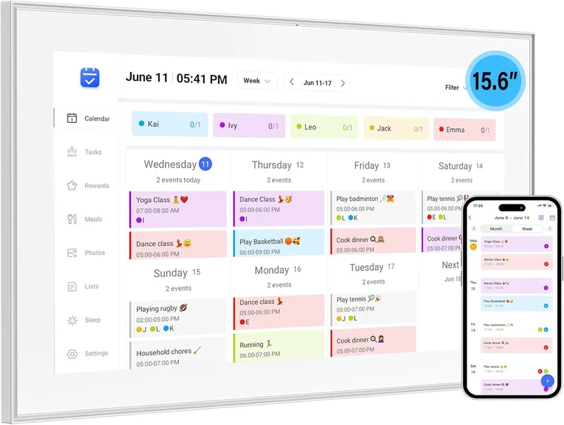 Akimart 15.6" WiFi Digital Calendar Display - Rank 9 in Best Skylight Calendar of 2025