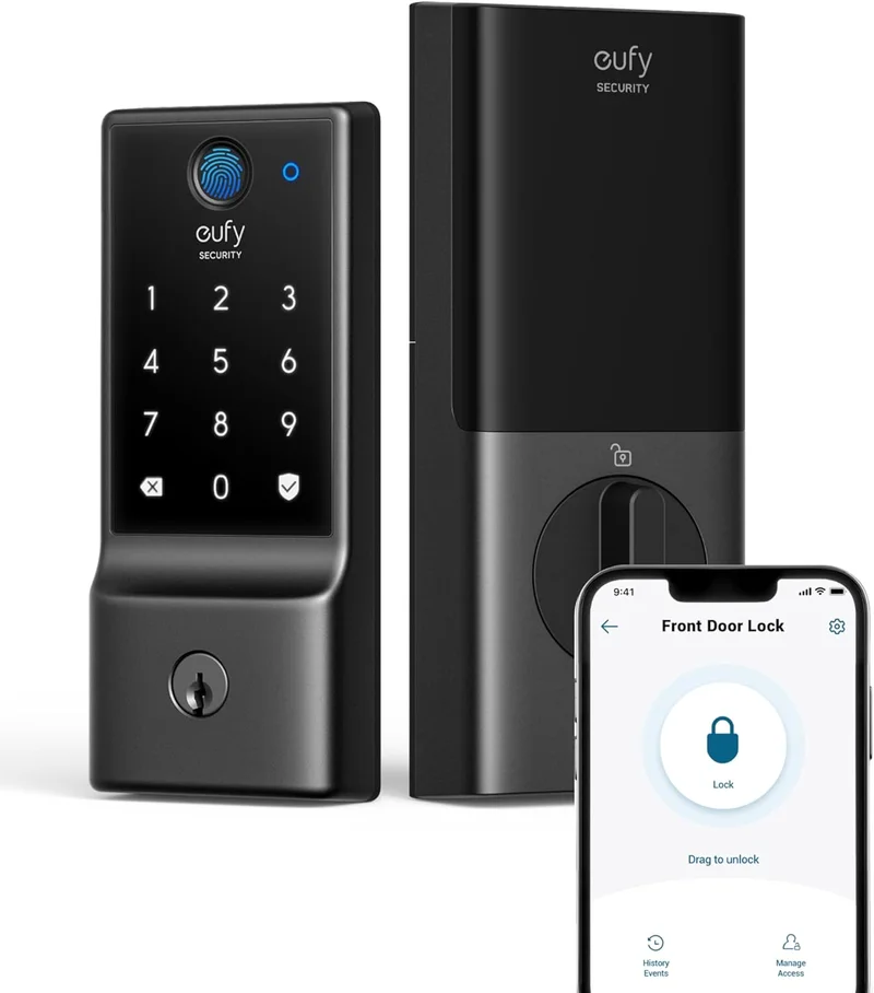 eufy Security Smart Lock C220 Fingerprint Wi-Fi Deadbolt - Rank 4 in Best Smart Locks of 2025