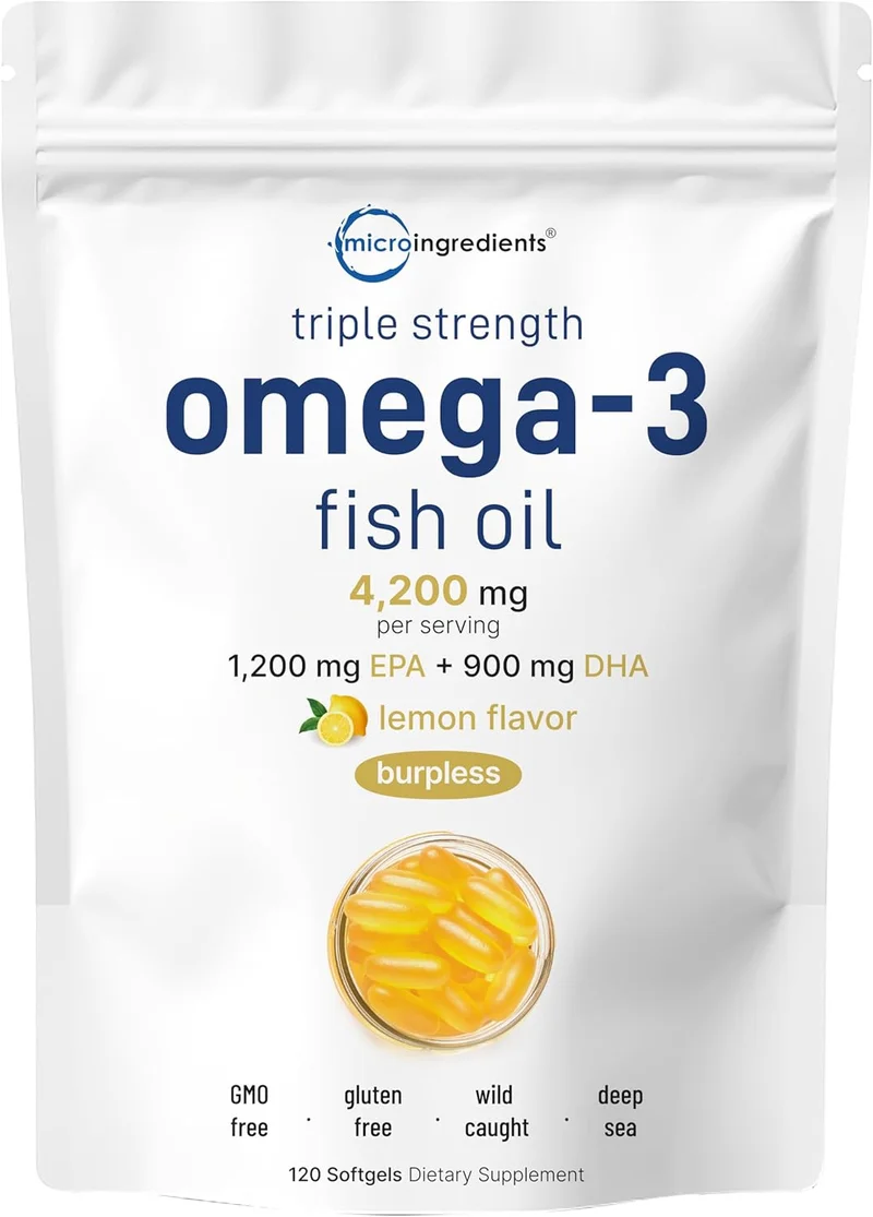 Triple Strength Omega 3 Fish Oil Supplements - Rank 9 in Best Fish Oil Omega 3 Supplements of 2025