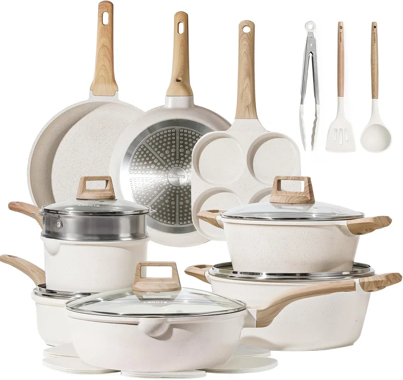CAROTE 21-Piece Nonstick Cookware Set - Rank 3 in Best Cookware Sets of 2025