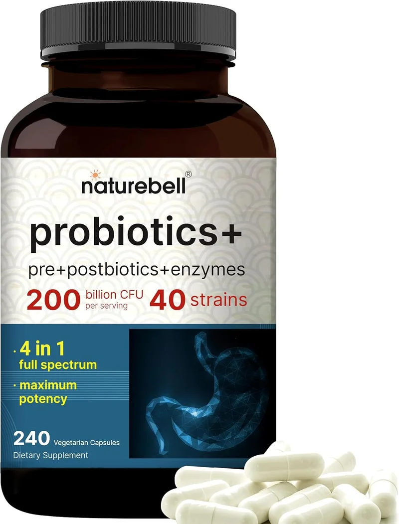 NatureBell Probiotic 200 Billion CFU Digestive Support - Rank 5 in Best Probiotics of 2025