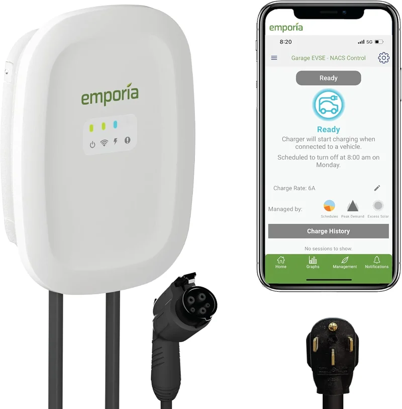 EMPORIA Level 2 EV Charger 48 amp WiFi - Rank 8 in Best Ev Chargers For Home Level 2 of 2025