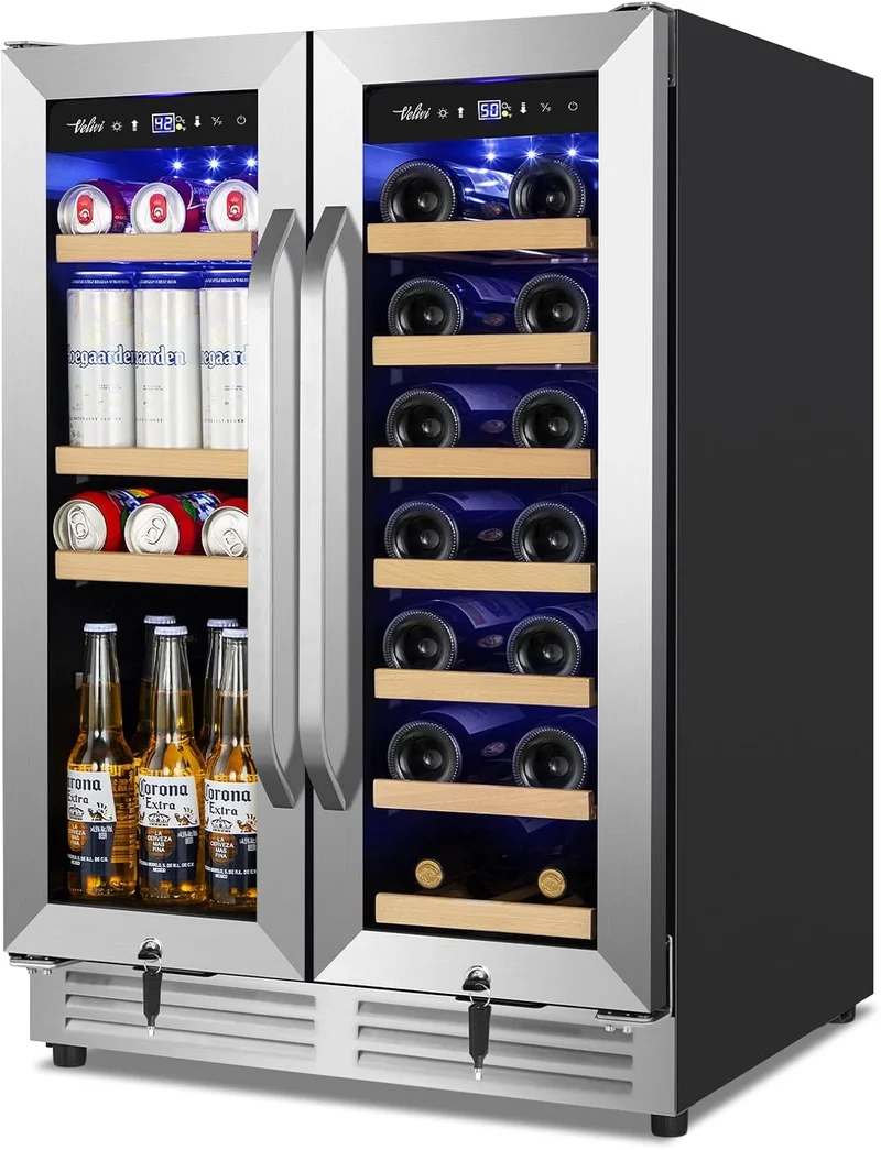 Velieta Dual Zone Beverage Refrigerator - Rank 5 in Best Beverage Fridge of 2025