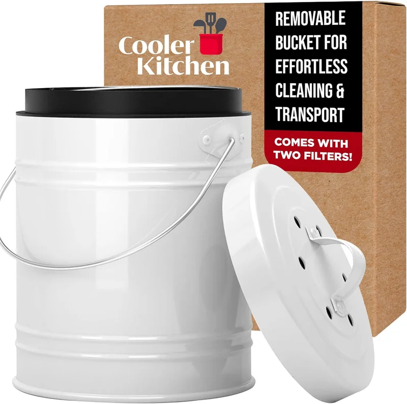 Cooler Kitchen 3 Liter Compost Bin - Rank 5 in Best Countertop Compost Bin of 2025