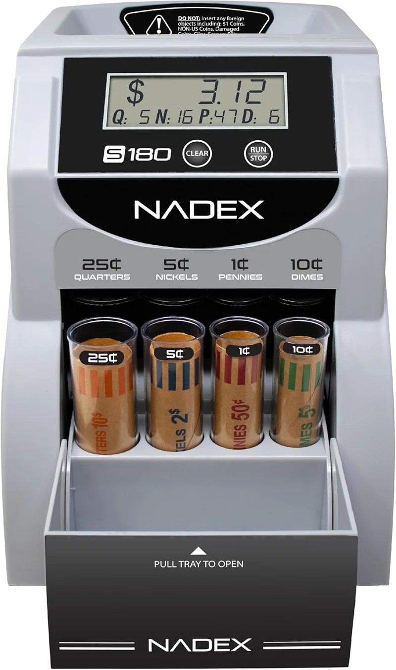 Nadex S180 Coin Counter and Sorter - Rank 4 in Best Coin Sorter of 2025