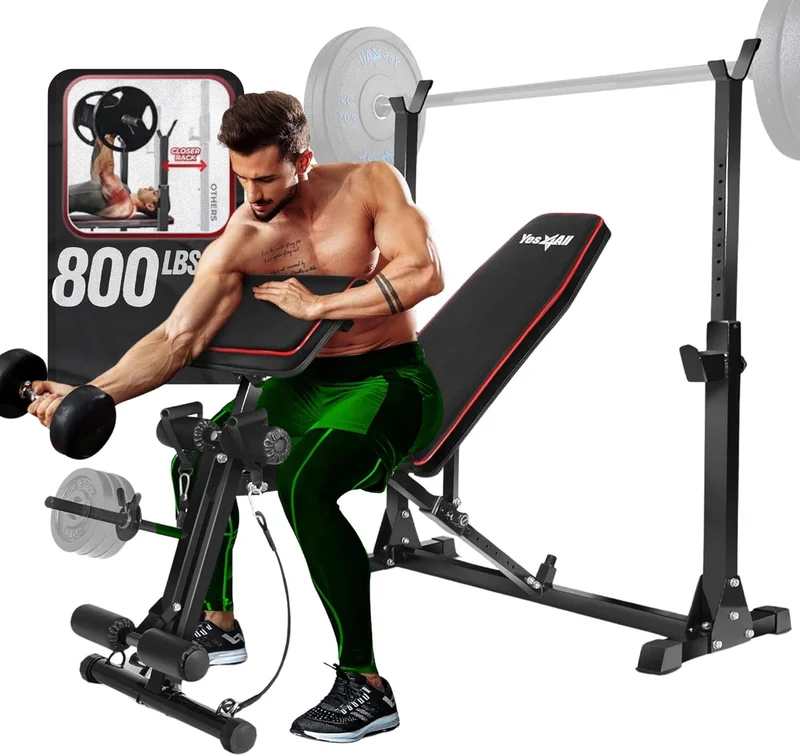 Yes4All Adjustable Weight Bench 800lbs - Rank 6 in Best Weight Bench of 2025