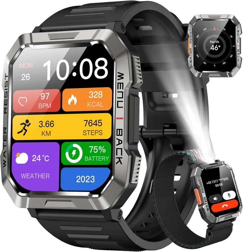 Blackview Military Outdoor Smartwatch for Men - Rank 6 in Best Apple Watch Se of 2025