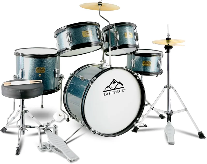 EASTROCK Kids Drum Set 5-Piece 16" Junior - Rank 10 in Best Drum Sets of 2025