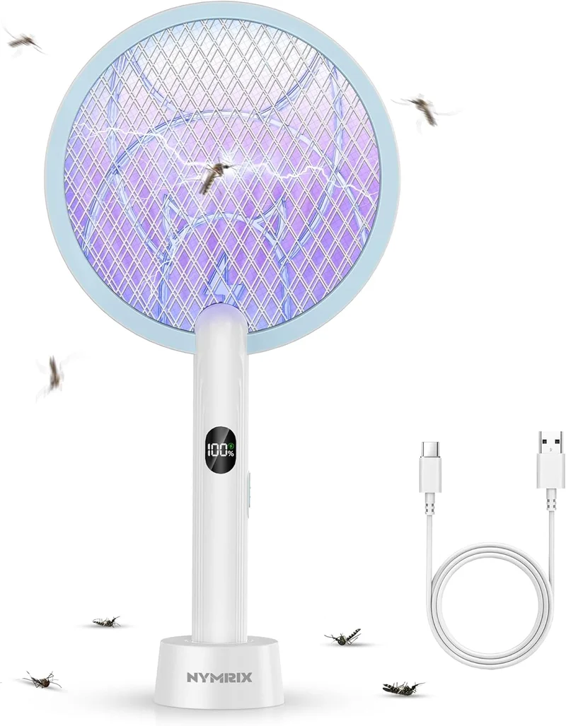 Nymrix Electric Fly Swatter Racket 4100V - Rank 10 in Best Bug Zapper Racket of 2025
