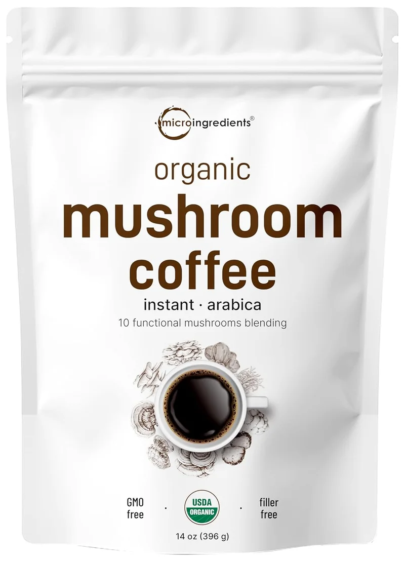 Organic Instant Mushroom Coffee Powder - Rank 2 in Best Mushroom Coffee of 2025