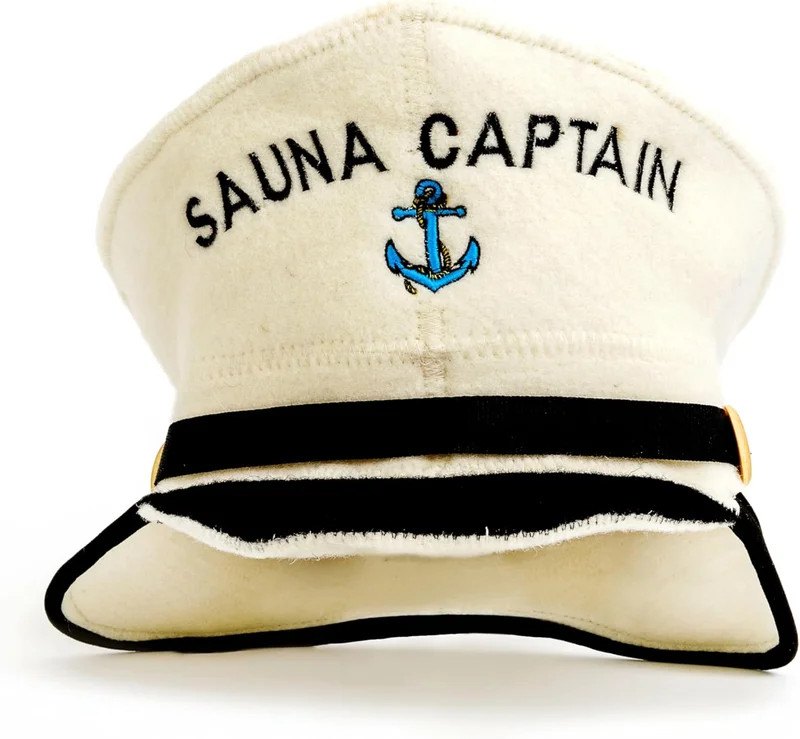 Captain White Wool Felt Sauna Hat - Rank 9 in Best Heated Trapper Hat of 2025