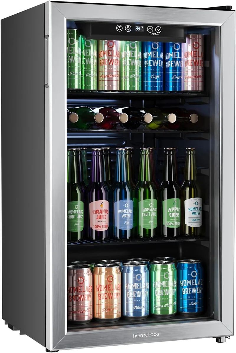 hOmeLabs Beverage Refrigerator and Cooler - Rank 4 in Best Beverage Refrigerator of 2025