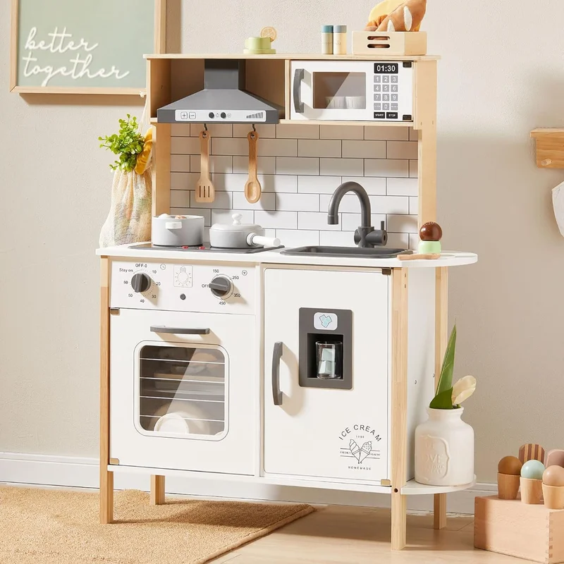 Tiny Land Wooden Play Kitchen Set for Kids - Rank 2 in Best Play Kitchen of 2025