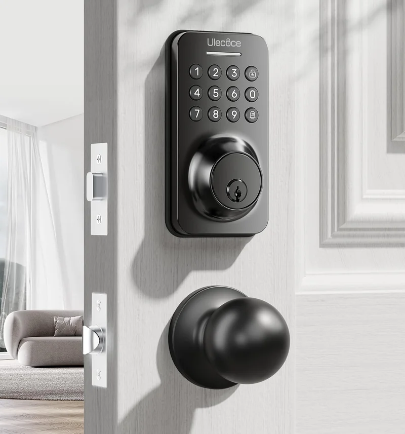 Ulecoce Keyless Entry Door Lock with Handle - Rank 10 in Best Door Locks of 2025