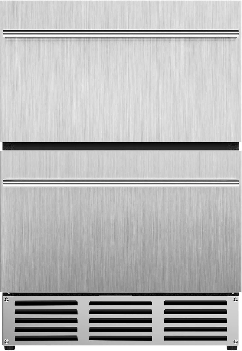 Icyglee 24" Stainless Steel Drawer Fridge - Rank 9 in Best Under Counter Fridge of 2025