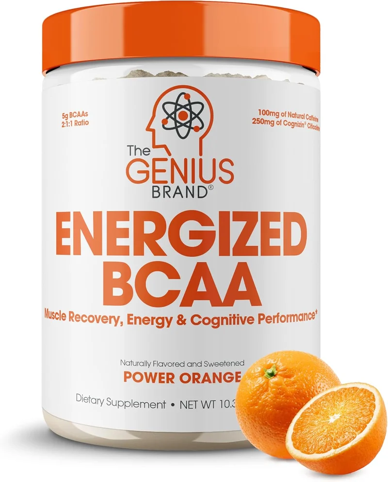 Genius BCAA Energy Powder, Orange - Rank 10 in Best Bcaa Powder of 2025