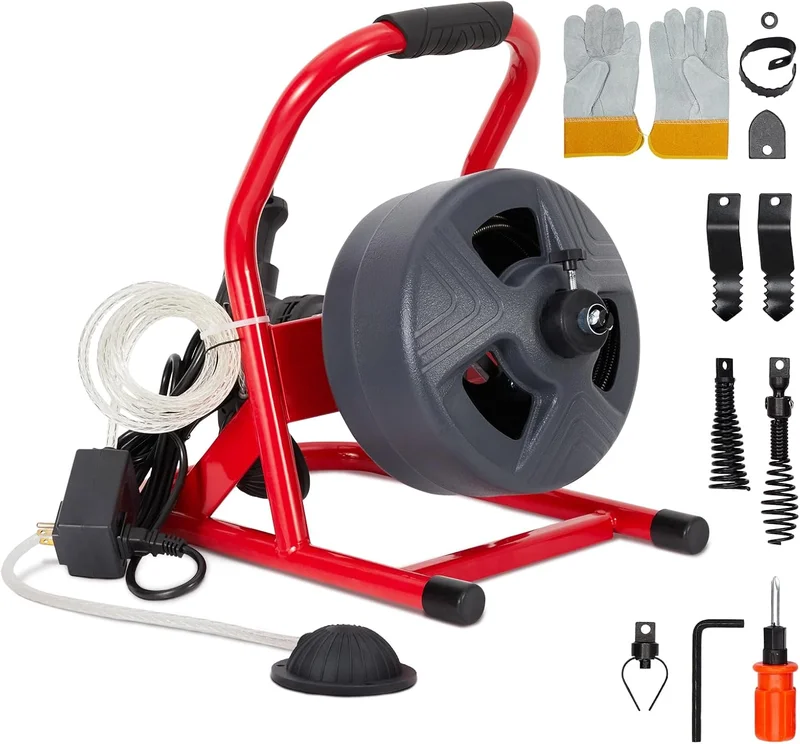 PioneerWorks Drain Cleaner Machine 50Ft 5/16 Inch - Rank 6 in Best Drain Auger of 2025