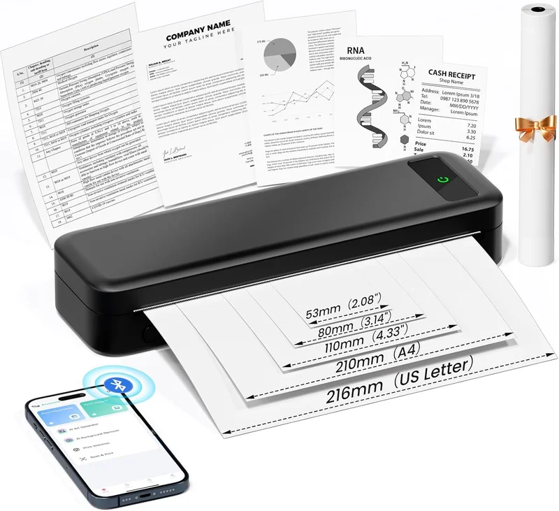 TATTMUSE Portable Wireless Inkless Thermal Printer - Rank 8 in Best Thermal Printer of 2025