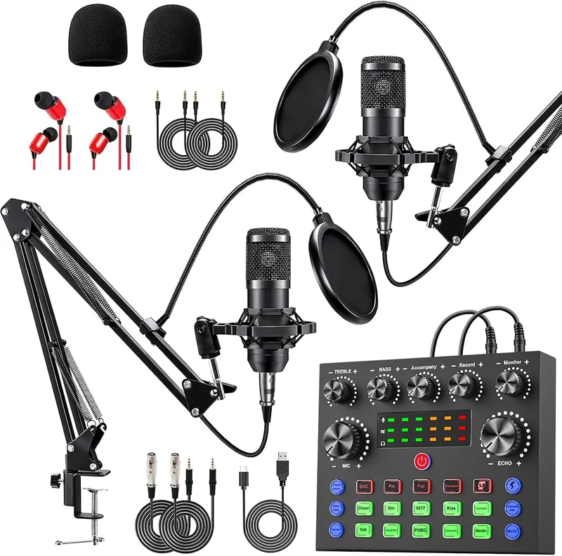 Sktome V8s Voice Changer Podcast Microphone Bundle - Rank 6 in Best Podcast Equipment of 2025