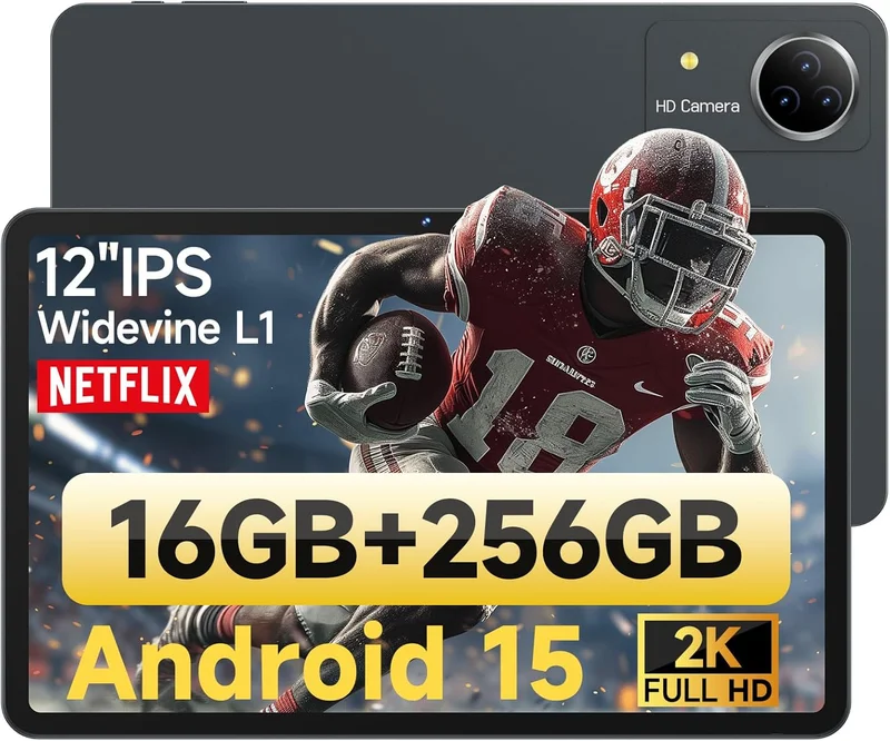 FEONAL Upgraded 12" Android Tablet 15 - Rank 5 in Best Gaming Tablet of 2025
