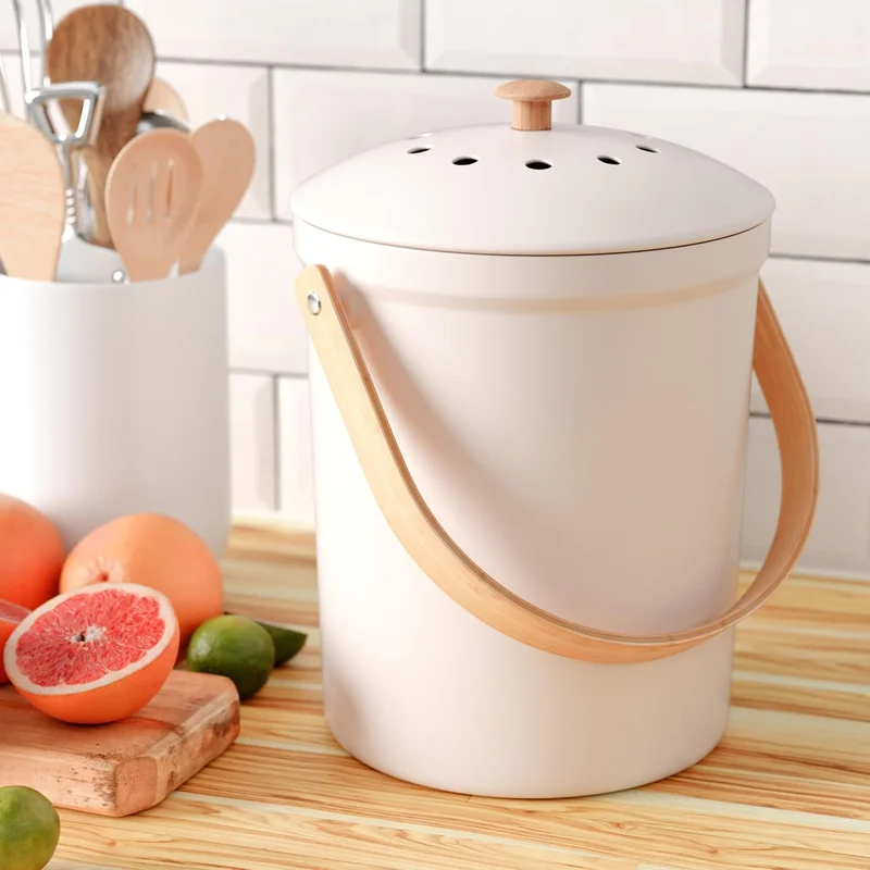Beautiful Kitchen Compost Bin Beige - Rank 6 in Best Countertop Compost Bin of 2025
