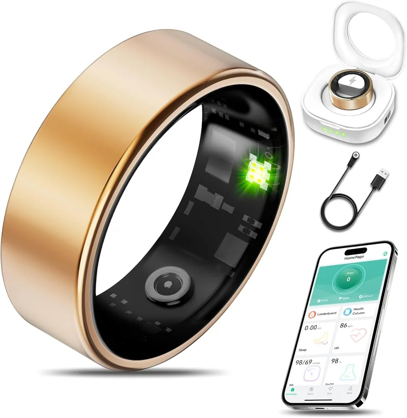 Milavan Smart Health Ring Gold 8 - Rank 2 in Smart Rings