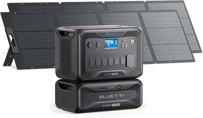 BLUETTI AC300 & B300K Solar Generator with Solar Panels - Rank 5 in Best Generac Generators Prices of 2025