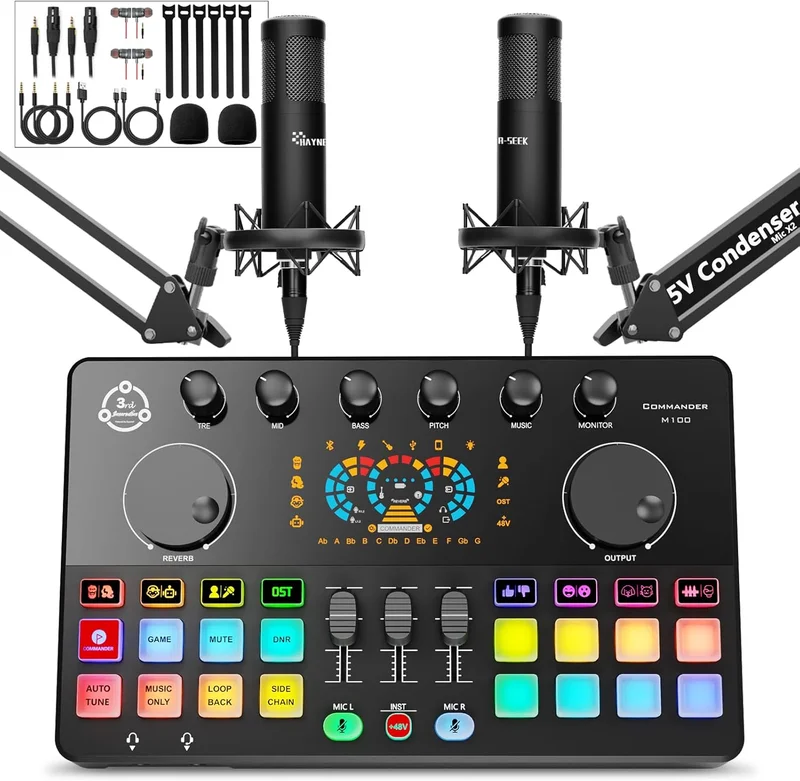 Hayner-Seek COMMANDER M100 Podcast Equipment Bundle - Rank 9 in Best Podcast Equipment of 2025