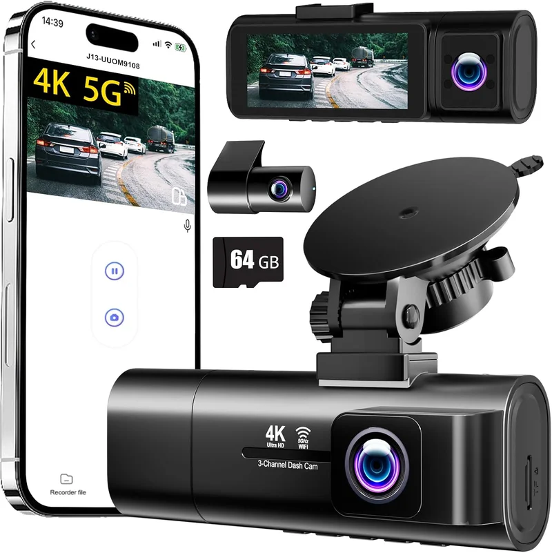 TOOXYZ 3 Channel 4K Dash Cam - Rank 5 in Best Dash Cam For Car of 2025