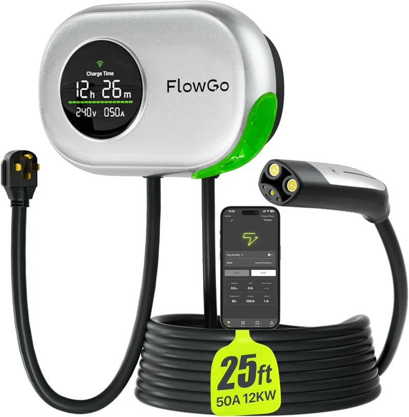 FlowGo Tesla Smart Home Charger 50A - Rank 3 in Best Tesla Charger of 2025