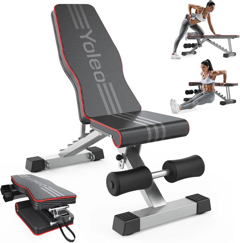 Yoleo Adjustable Weight Bench for Home Gym - Rank 9 in Best Workout Bench of 2025
