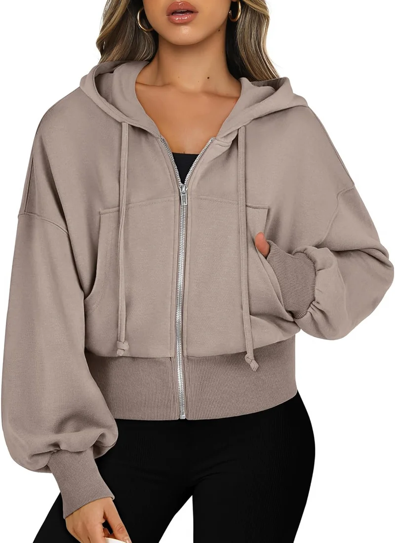 ANRABESS Women's Cropped Zip Hoodie Jacket - Rank 10 in Best Cropped Jacket of 2025
