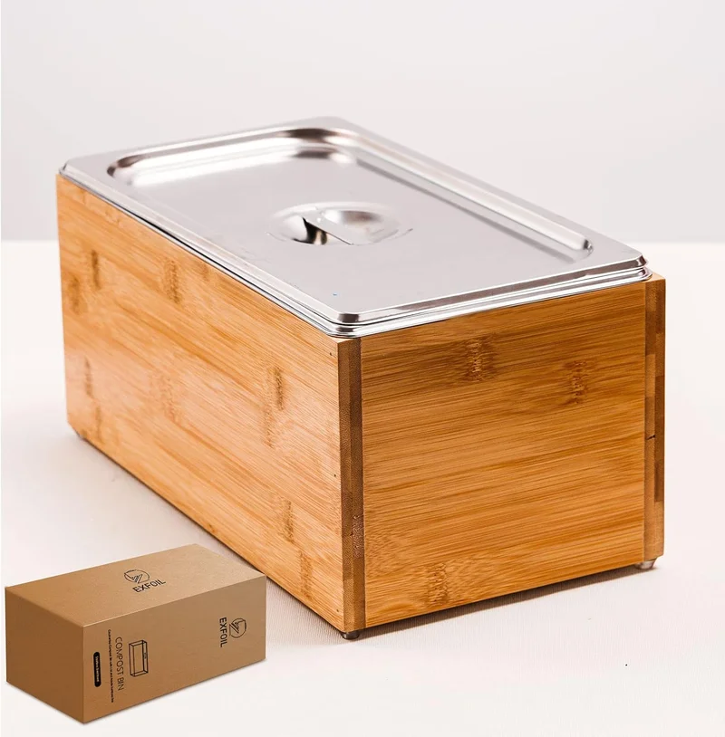 Exfoil Kitchen Compost Bin with Lid - Rank 8 in Best Countertop Compost Bin of 2025