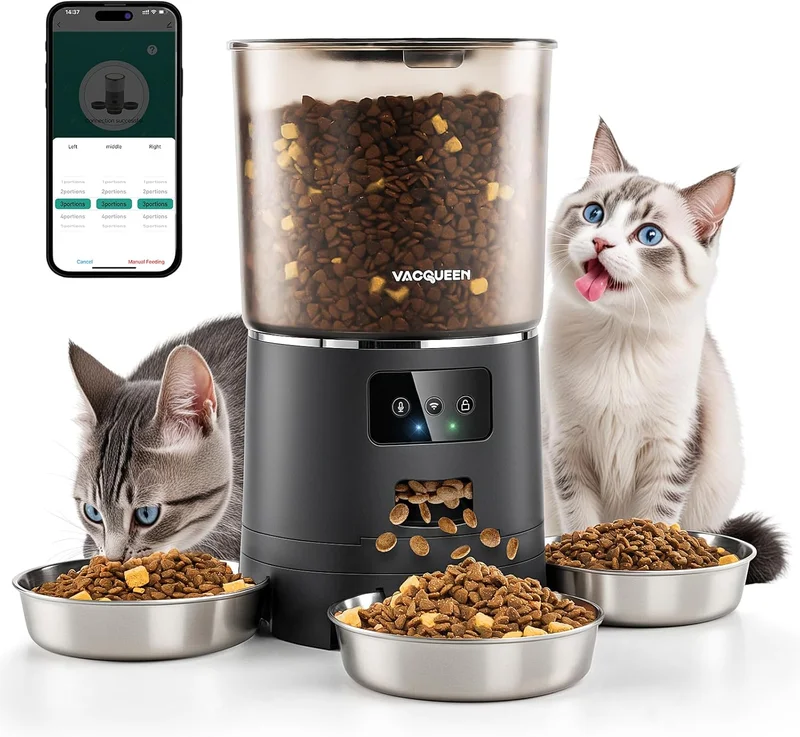 Vacqueen Smart WiFi Pet Feeder 6L - Rank 10 in Best Automatic Cat Feeder of 2025