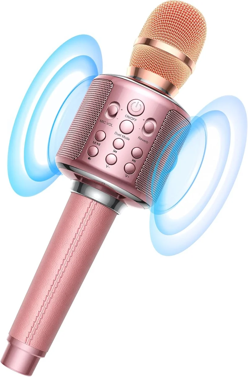 MetFut Bluetooth Karaoke Microphone Rose Gold - Rank 10 in Best Sing Machine of 2025