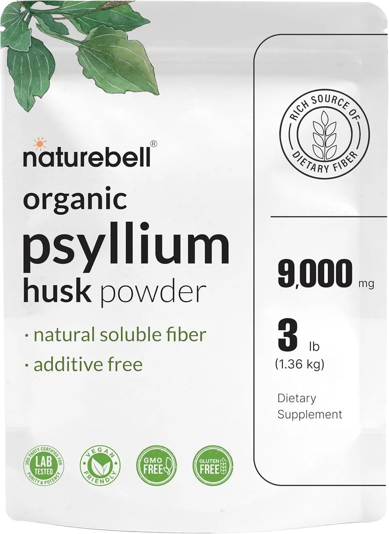 NatureBell Organic Psyllium Husk Powder - Rank 9 in Best Psyllium Husks of 2025